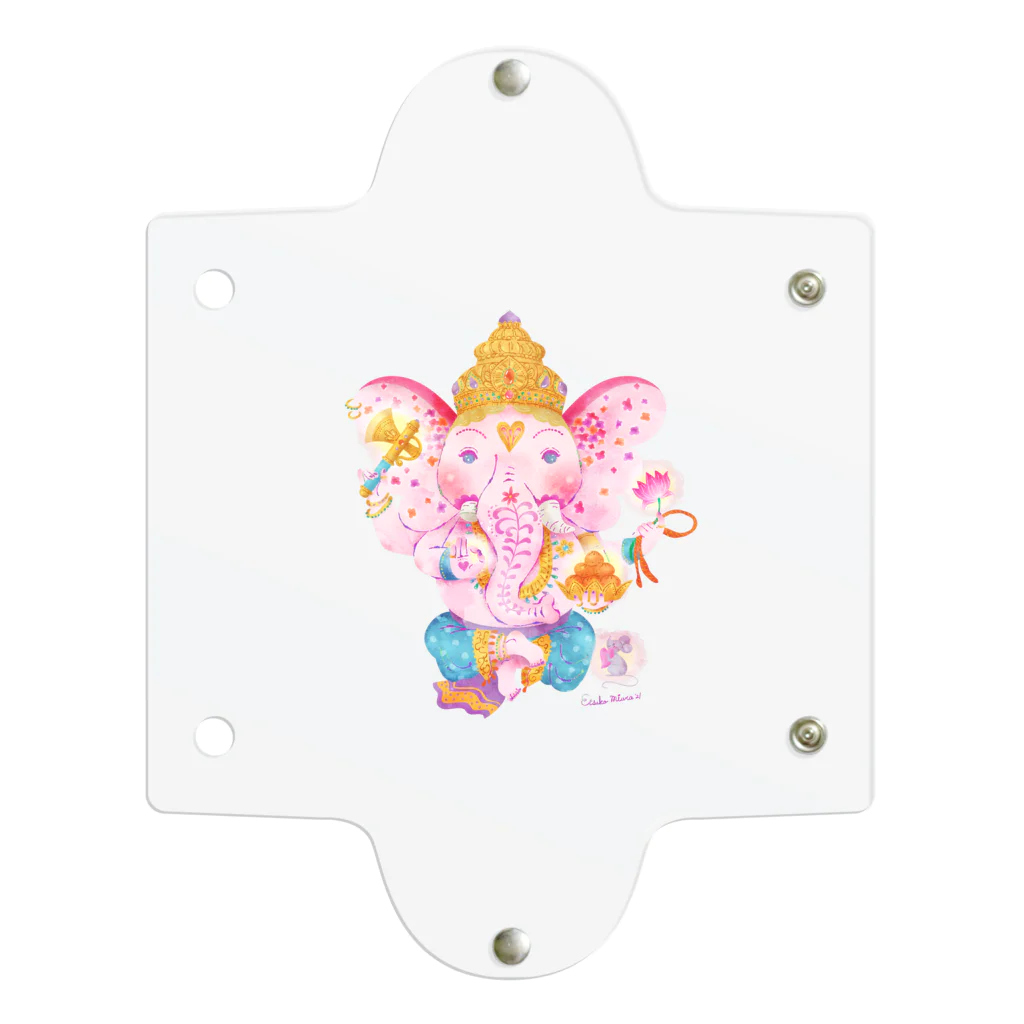 ミウラエツコのHAPPY PINK GANESH クリアマルチケース