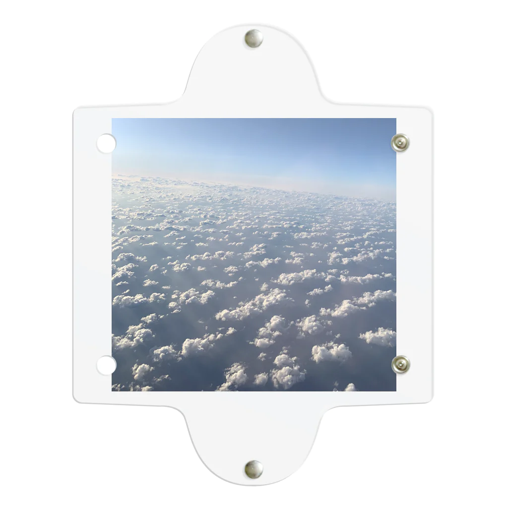 キャラバー会の空から見た雲 クリアマルチケース