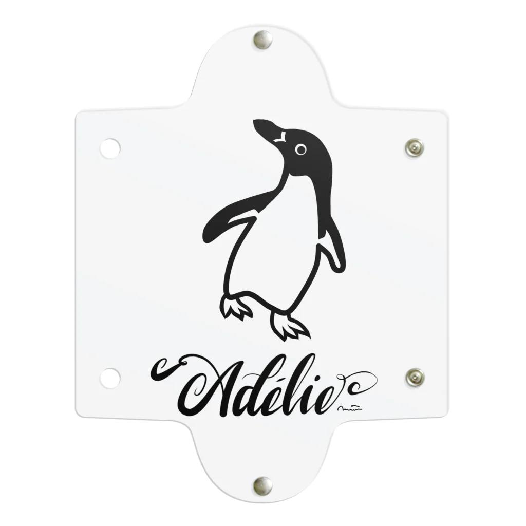 みみはんこ/消しゴムはんこのAdélie Penguin (+logo A) クリアマルチケース