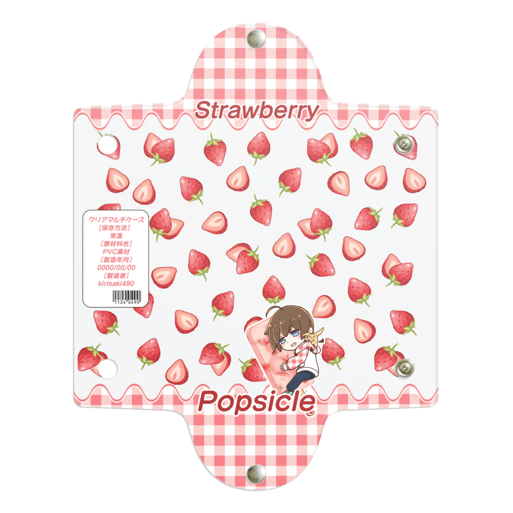 kirisaki490の🍓苺しぐれくん🍓 Clear Multipurpose Case