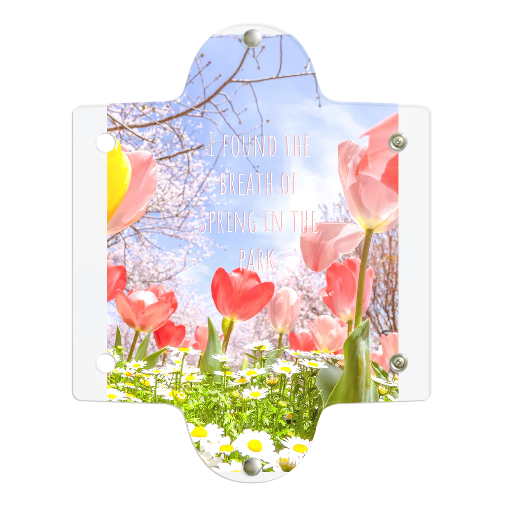 蛍石のI found the breath of spring in the park. Clear Multipurpose Case