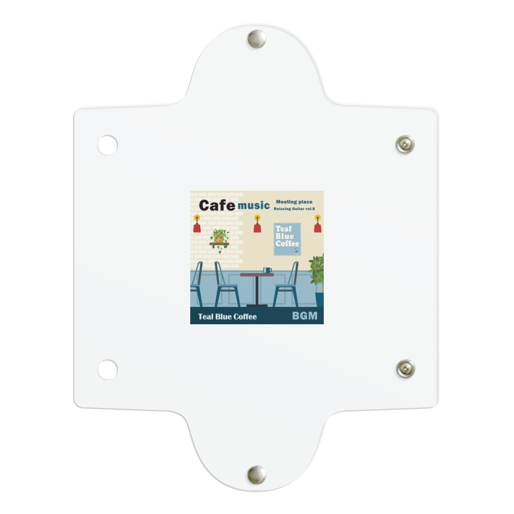 Teal Blue CoffeeのCafe music - Meeting place - Clear Multipurpose Case