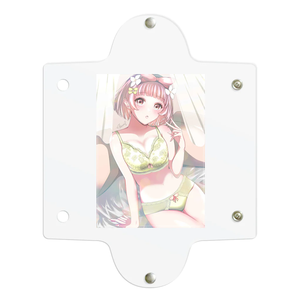 ものずぃ🍥IllustratorのSummer lingerie【イラストレーター/ものずぃ】 Clear Multipurpose Case