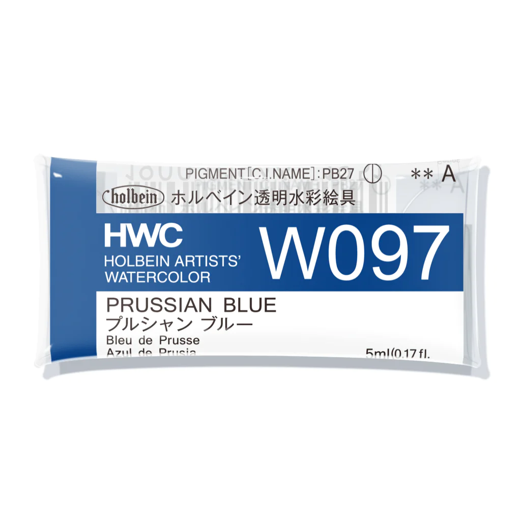 ホルベインSUZURI店のプルシャンブルーのラベル 투명 동전 지갑