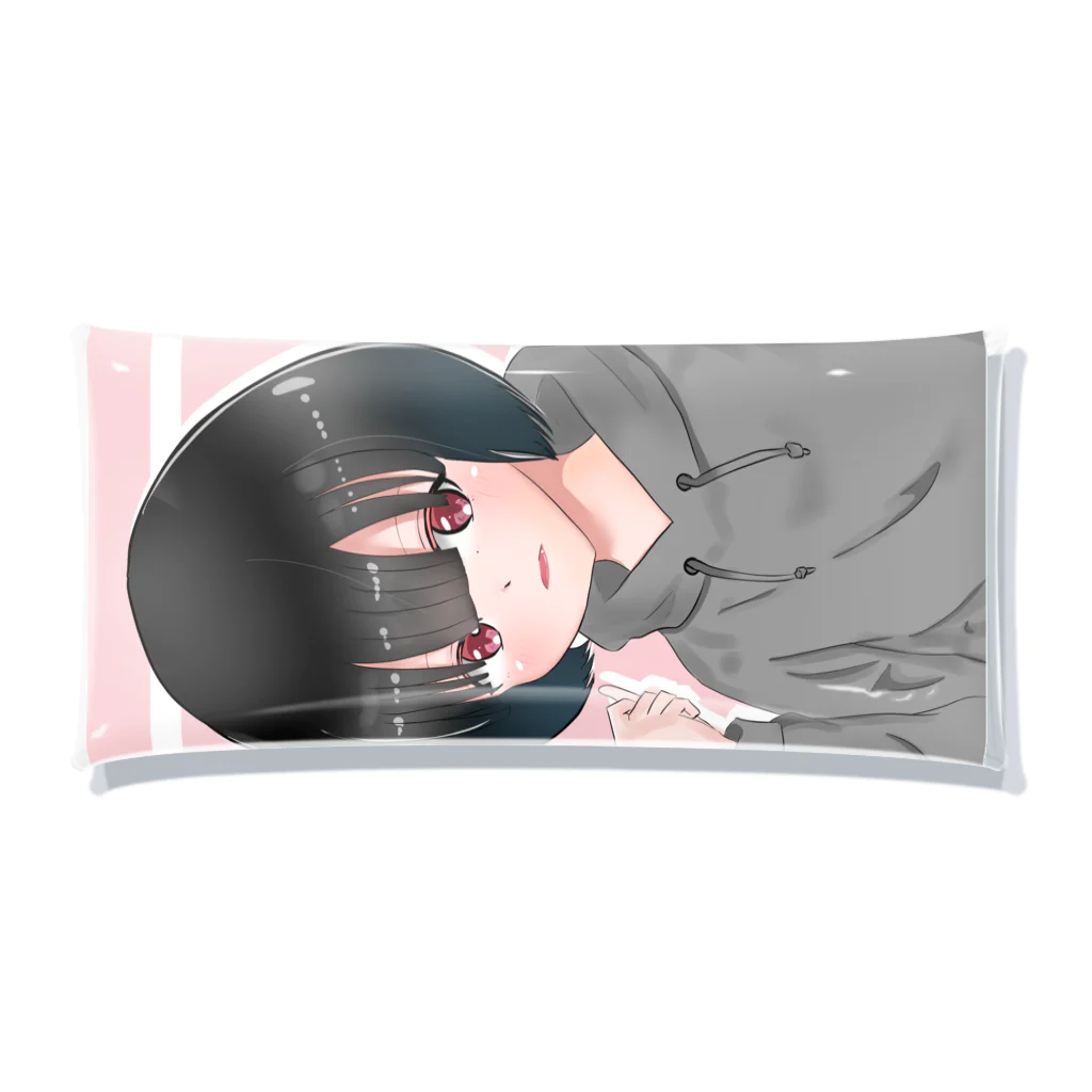 癒しの場所のパーカー姿の女の子 Clear Multipurpose Case