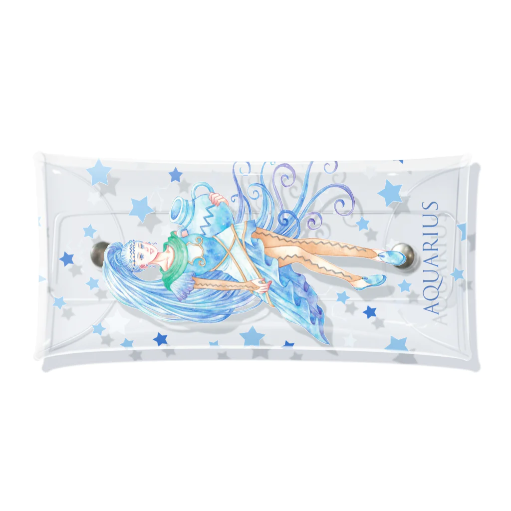 kazuyo online store【suzuri】　　　　　　　　　　　　　　　　　　　　　　　　　　　　　　　　　　　　　　　　　　　　　　　　　　　　　　　　　　　　　　　　のAquarius【水瓶座】 Clear Multipurpose Case