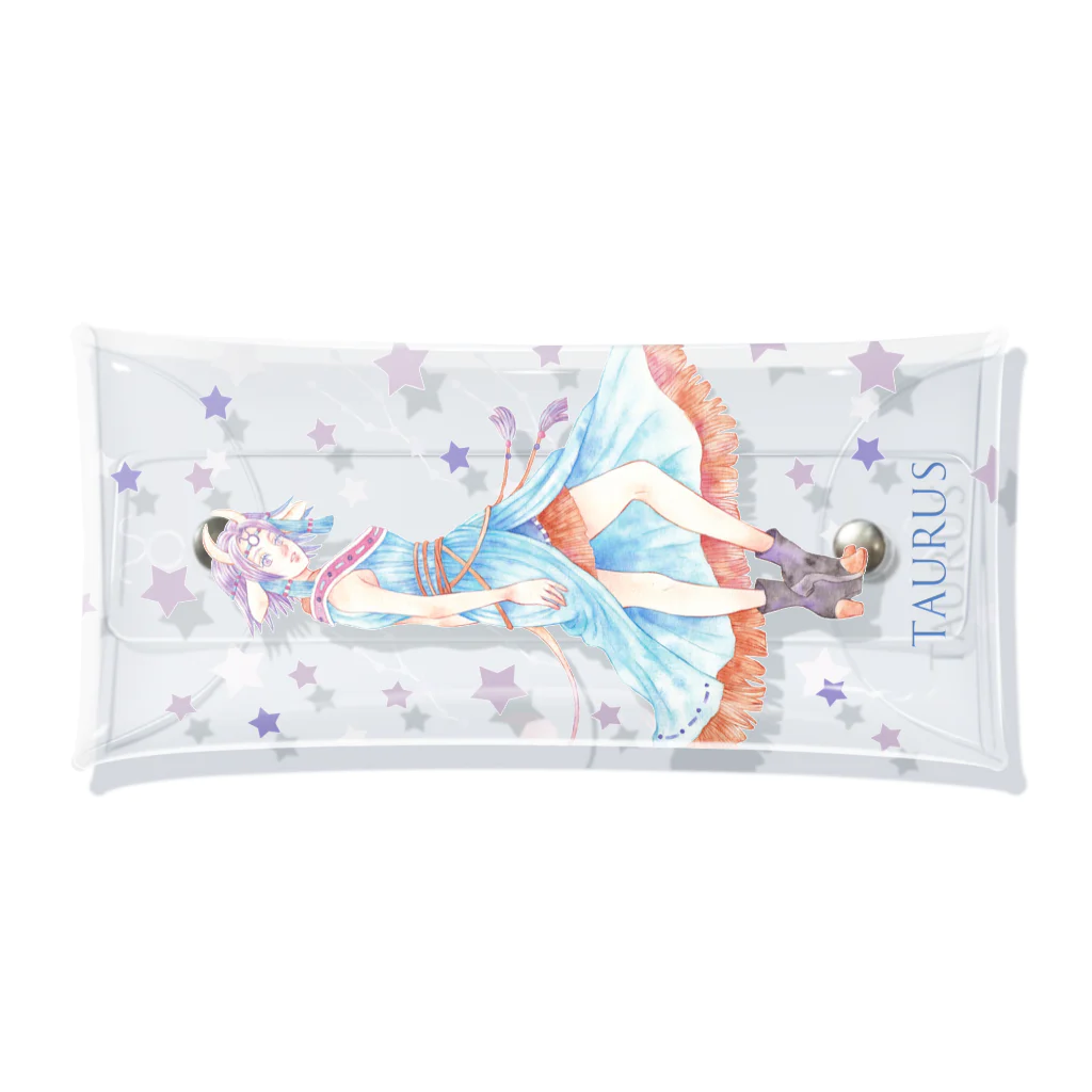 kazuyo online store【suzuri】　　　　　　　　　　　　　　　　　　　　　　　　　　　　　　　　　　　　　　　　　　　　　　　　　　　　　　　　　　　　　　　　のTaurus【牡牛座】 Clear Multipurpose Case