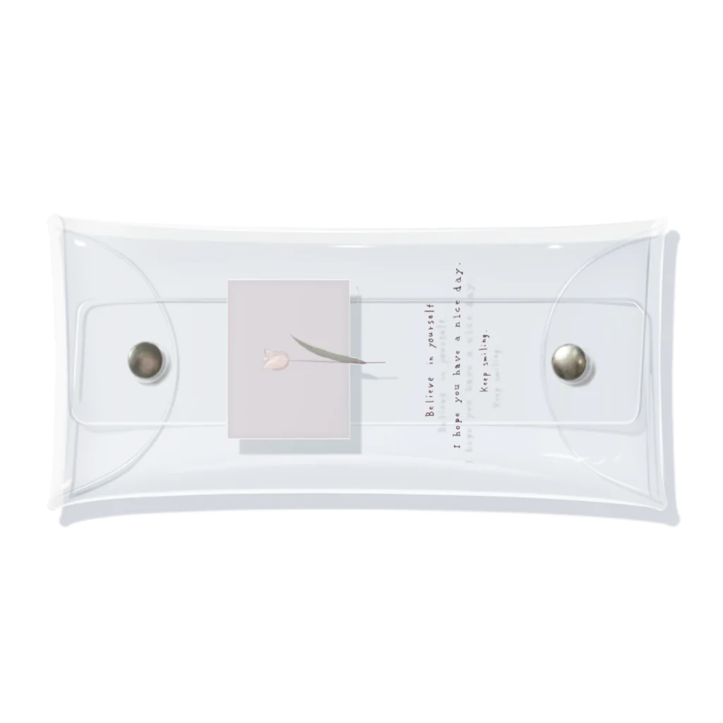 rilybiiのPeach Tulip × lavender blueberry milk tea Clear Multipurpose Case