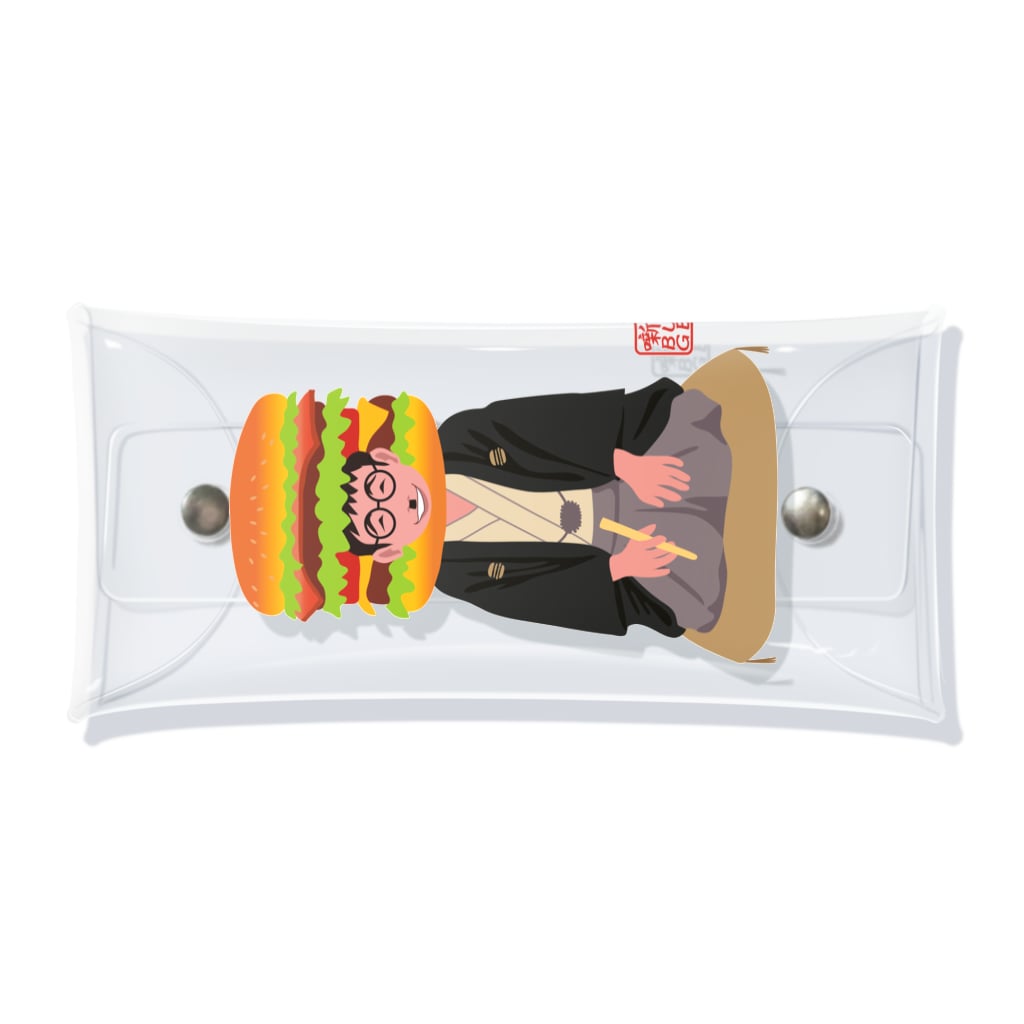 キッズモード某の噺家バーガー(かぶりものVr) Clear Multipurpose Case