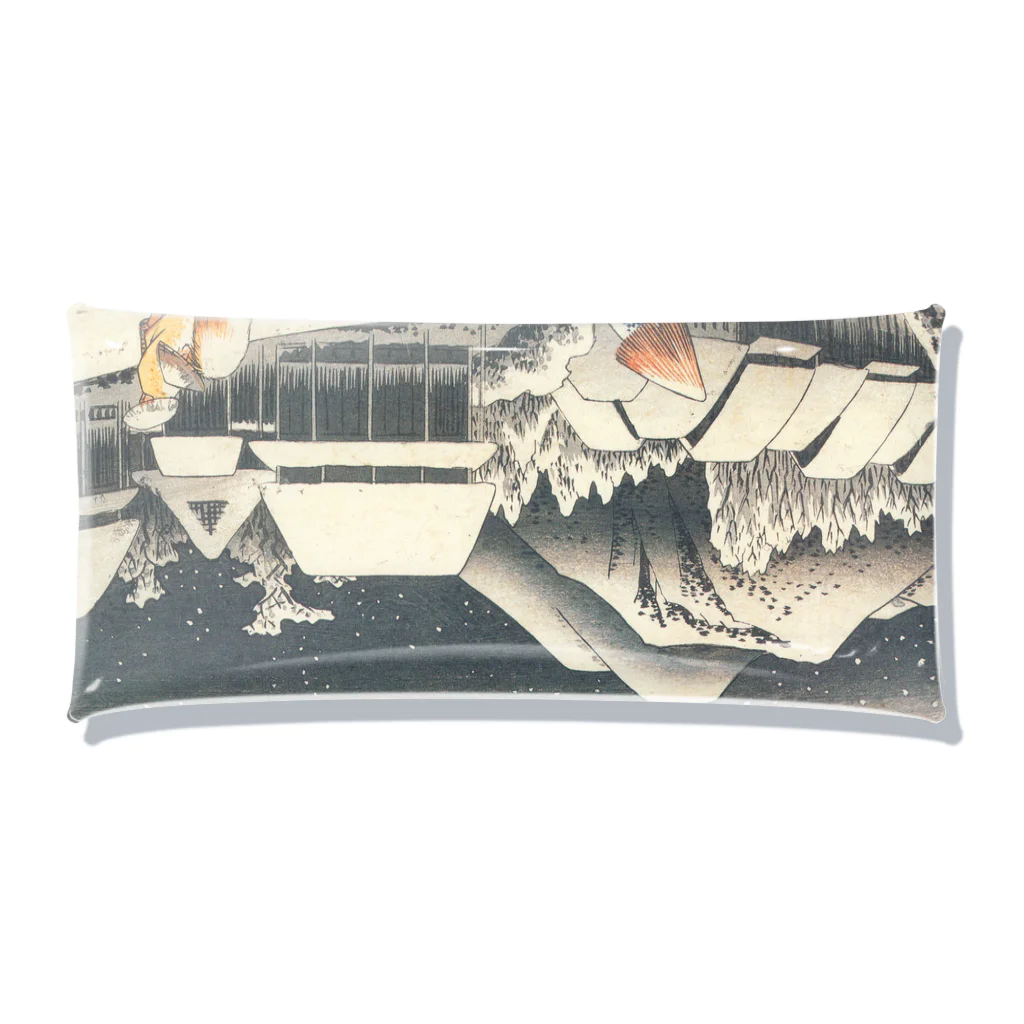 寿めでたや(ukiyoe)の珍：雪の広重_東海道五拾三次蒲原 夜之雪 クリアマルチケース