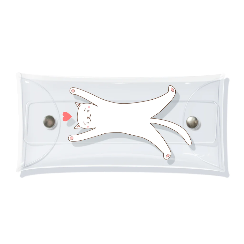 AROMA☆LOVELYのSTRETCHING CAT Clear Multipurpose Case