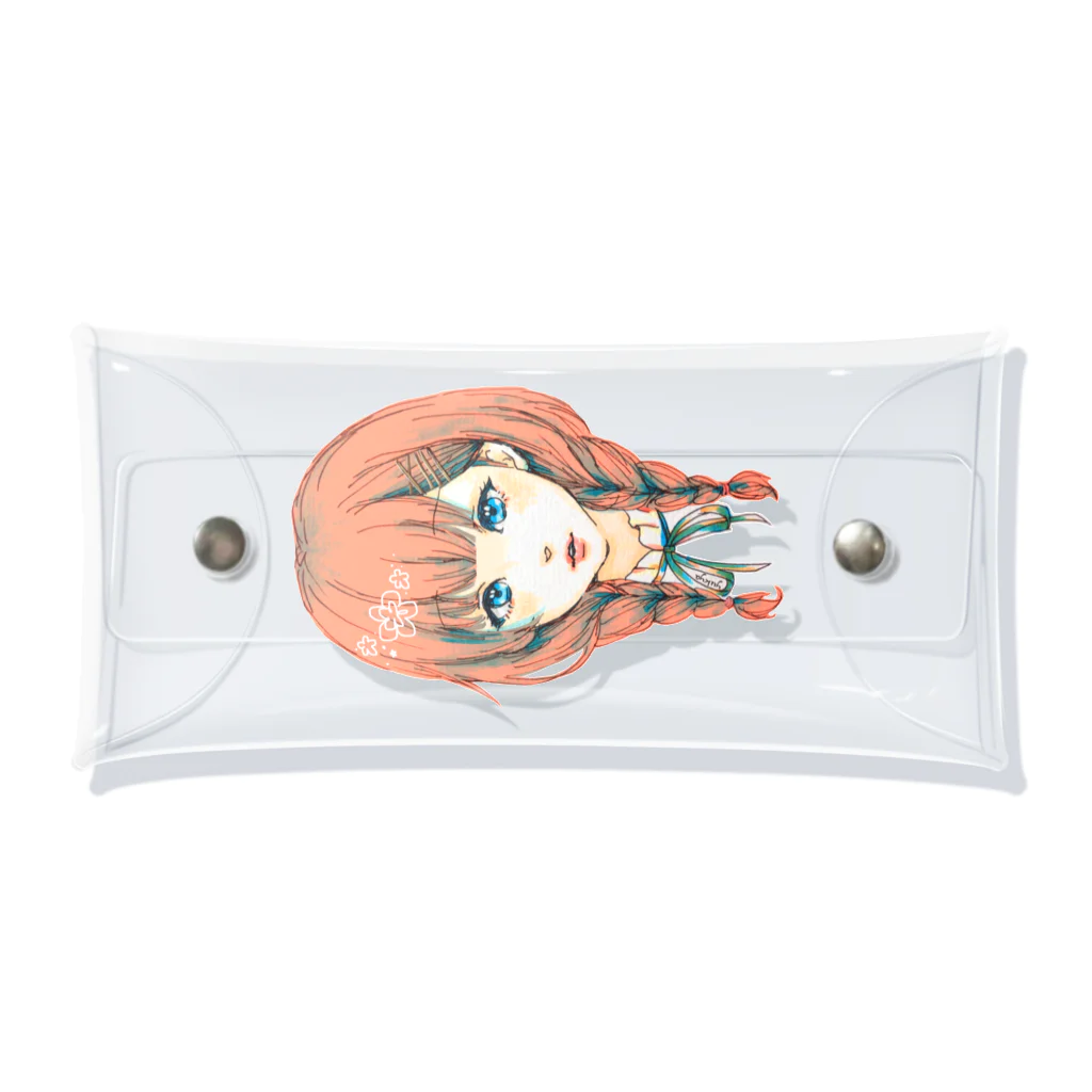 🐶シュナといろいろ🎨の三つ編み女の子 Clear Multipurpose Case