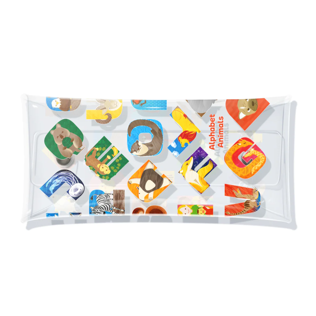 tawtawのAlphabet Animals - square Clear Multipurpose Case