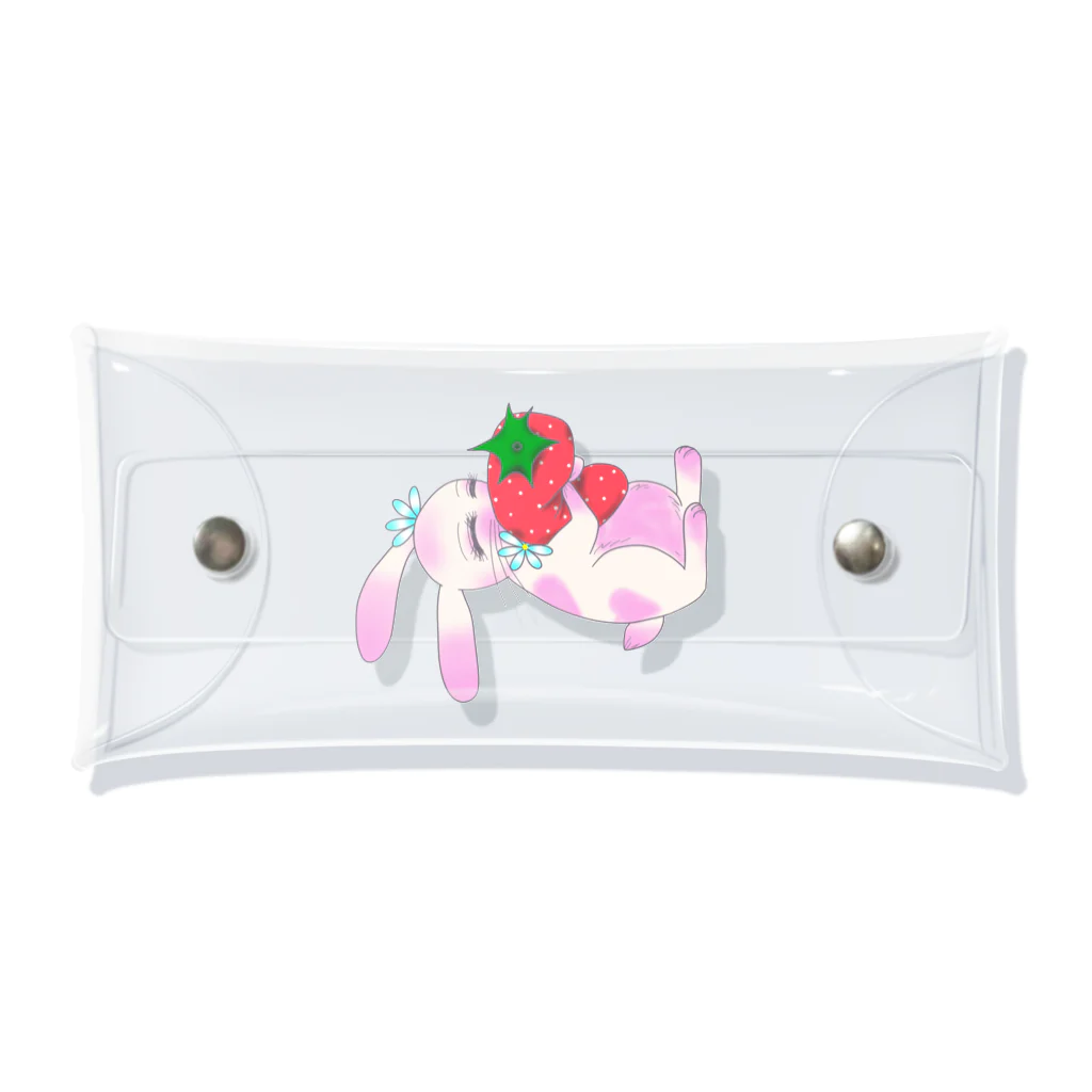 Rabbitflowerの♥らびこ♥の大好きなイチゴギュー Clear Multipurpose Case