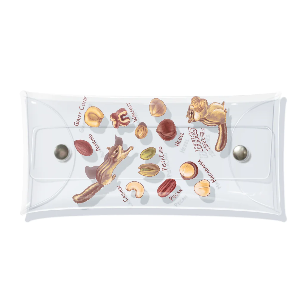 huroshikiのNUTS collection ナッツコレクション Clear Multipurpose Case