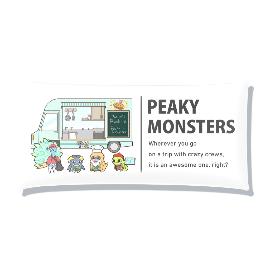 ピーキーモンスターズ【PeakyMonsters】ピキモングッズ公式ショップのグループショット(クリアマルチケース)ピキモンキッチンカーシリーズ クリアマルチケース