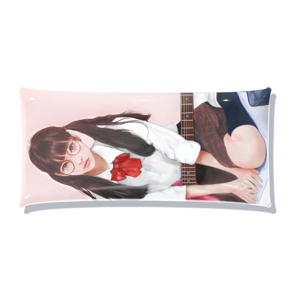 Mahiroshka まひろ朱夏 絵と音楽のギター少女 Clear Multipurpose Case