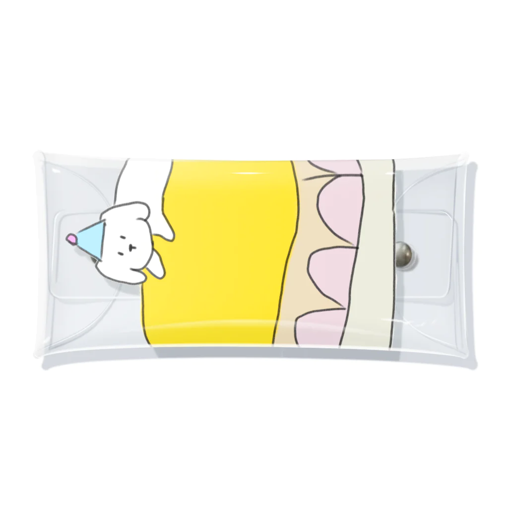 みにゆん　ねこのLovely puppy cake Clear Multipurpose Case