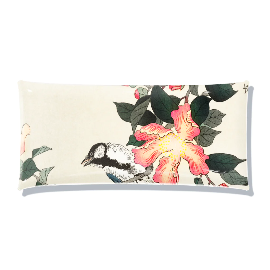 MUGEN ARTの小原古邨　椿に四十雀  Ohara Koson / Great tit on branch with pink flowers  Clear Multipurpose Case