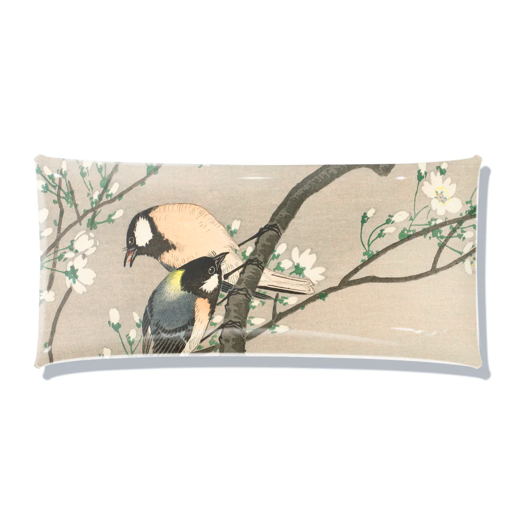 MUGEN ARTの小原古邨　桜の枝に四十雀 Ohara Koson 日本のアートTシャツ＆グッズ Clear Multipurpose Case