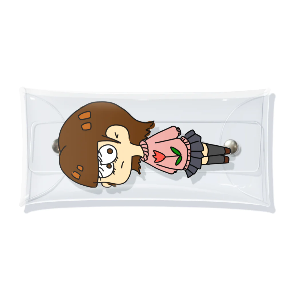 なはるんのチューリップの服の女の子 Clear Multipurpose Case