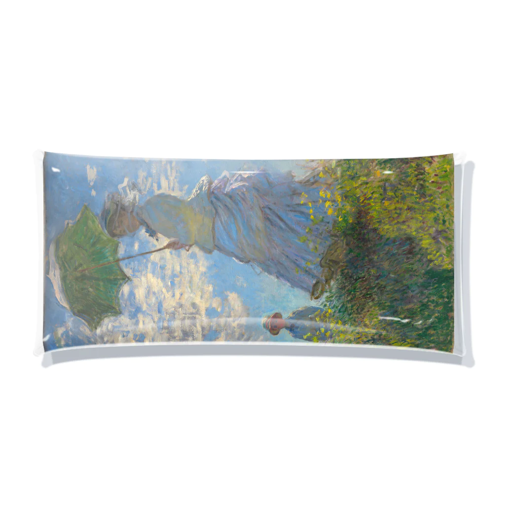 世界美術商店の散歩、日傘をさす女性 / Woman with a Parasol - Madame Monet and Her Son Clear Multipurpose Case