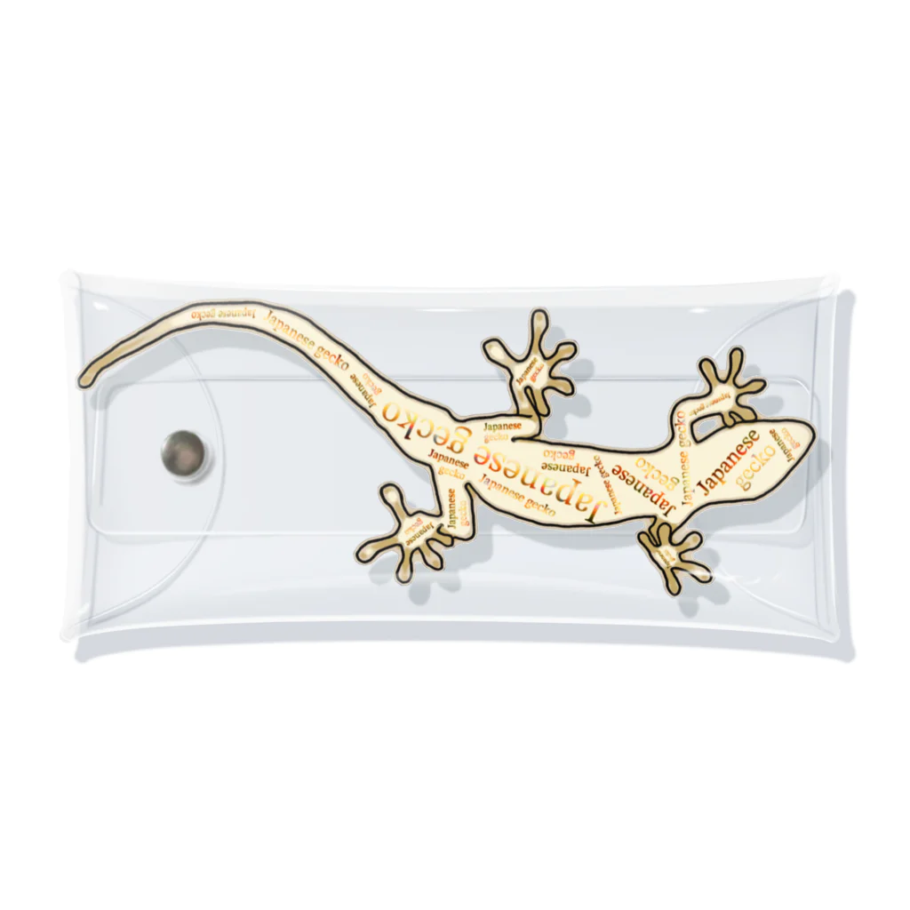 LalaHangeulのJapanese gecko(ニホンヤモリ)　英語デザイン Clear Multipurpose Case