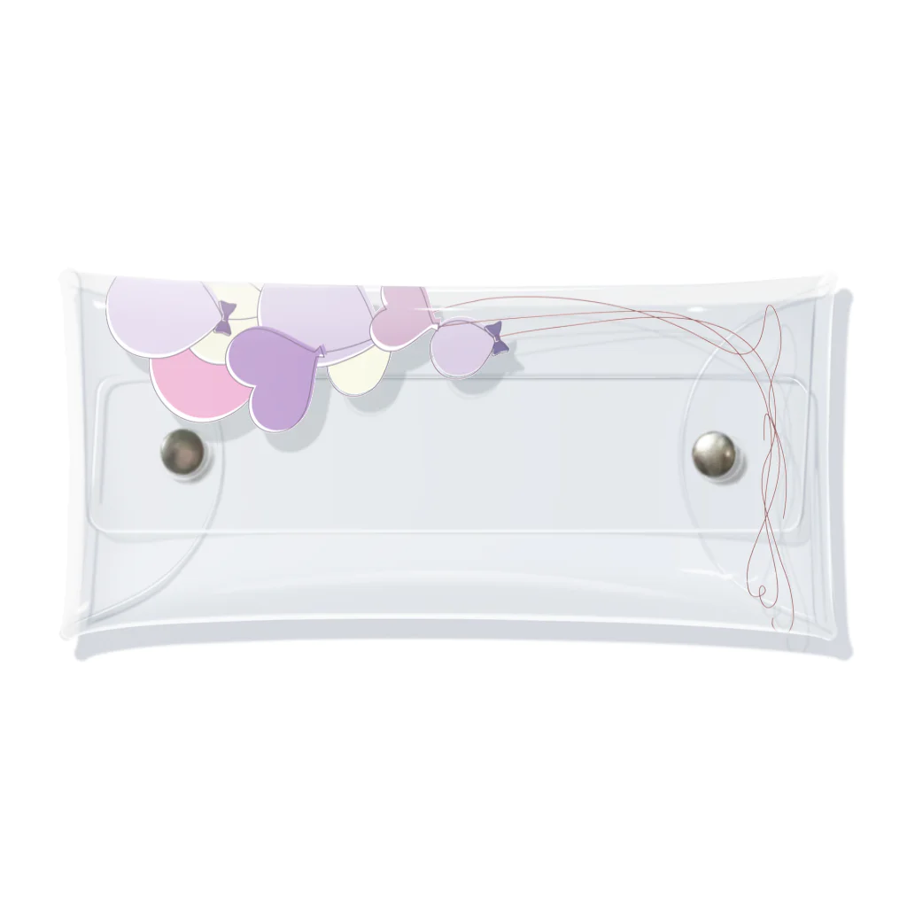 hanaの推し活ショップのbig purple balloons Clear Multipurpose Case