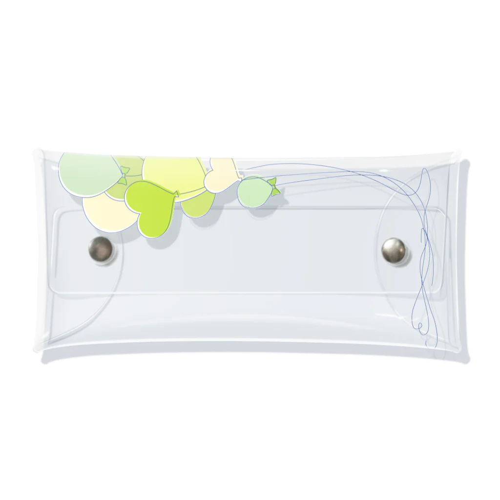 hanaの推し活ショップのbig lightgreen balloons Clear Multipurpose Case
