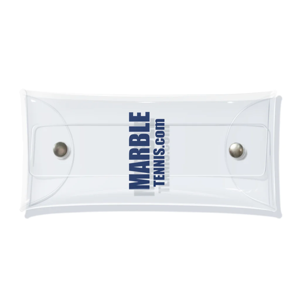 MABLE-TENNIS.comのMARBLE TENNIS.com (Navy logo） Clear Multipurpose Case