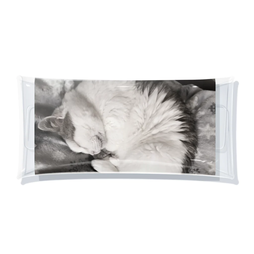 KAZU SHOPの可愛い猫のお昼寝　癒し Clear Multipurpose Case