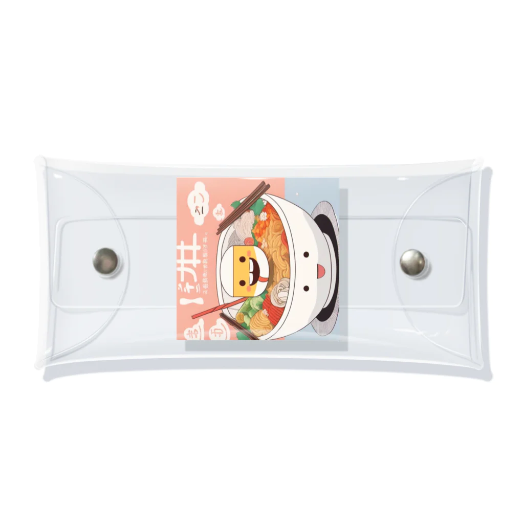 むささび工房のラーメンと豆腐折り紙風 Clear Multipurpose Case