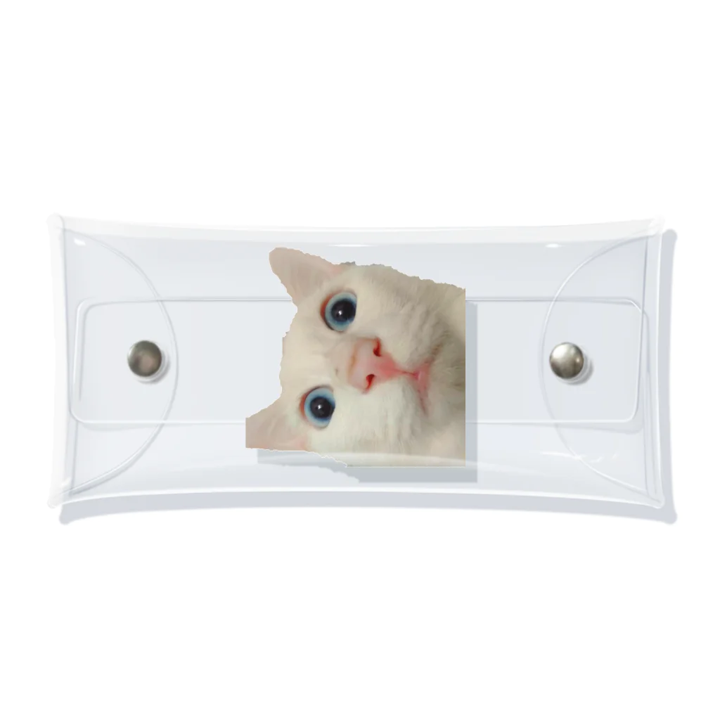 猫の隠れ家の驚きを隠せない。 Clear Multipurpose Case