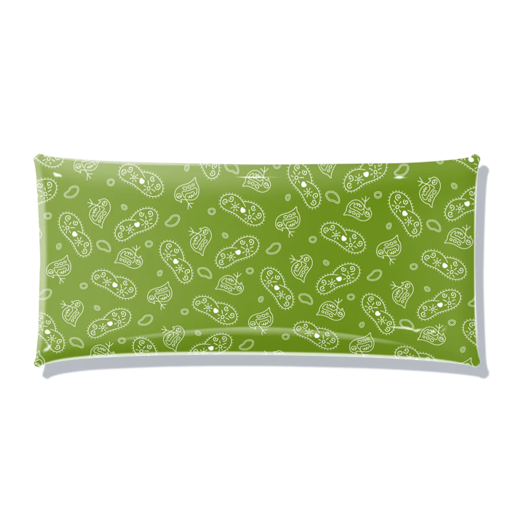 B-catの微生物パターン緑_アイテムいろいろ Clear Multipurpose Case