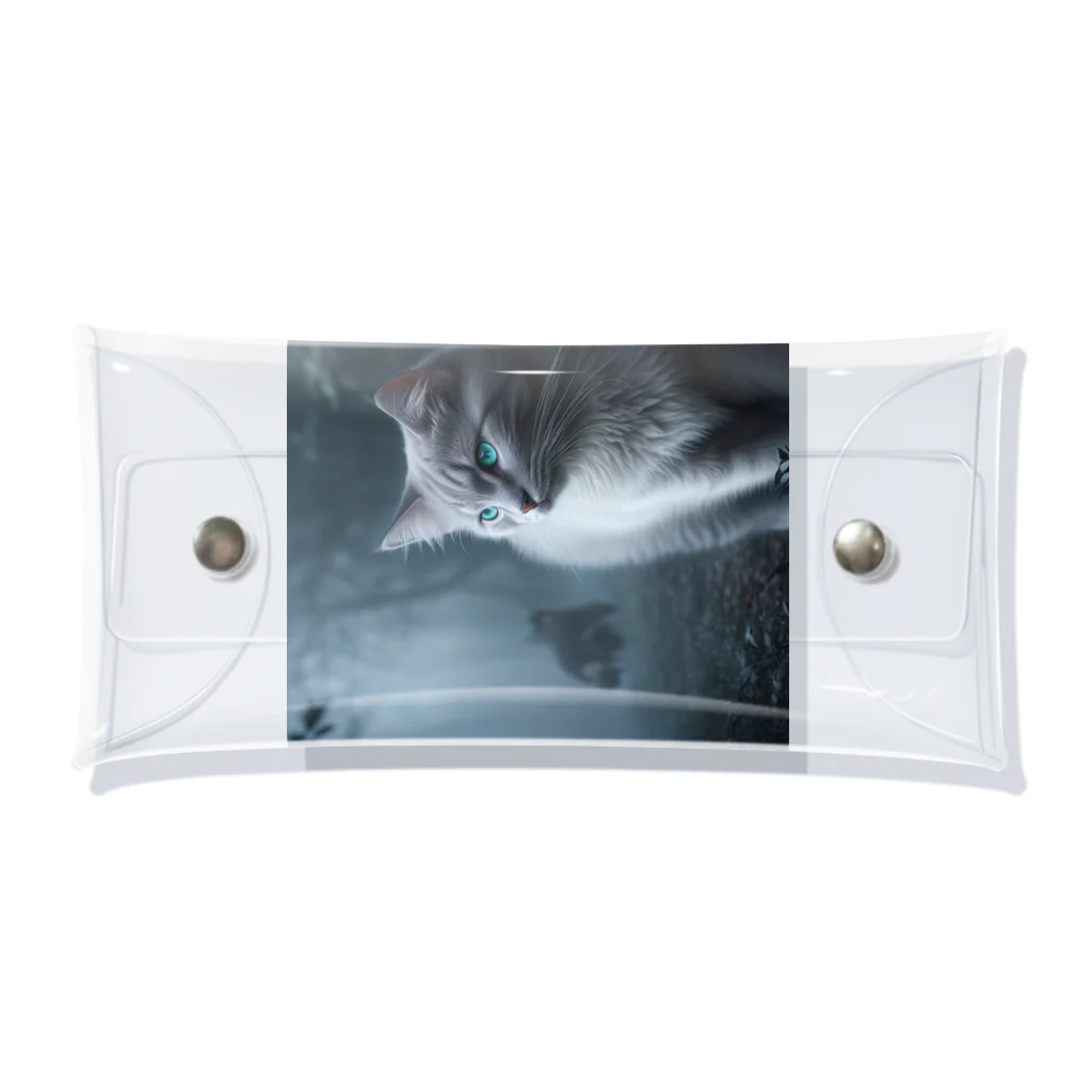 ZZRR12の「境界を見つめる猫の眼差し」 Clear Multipurpose Case