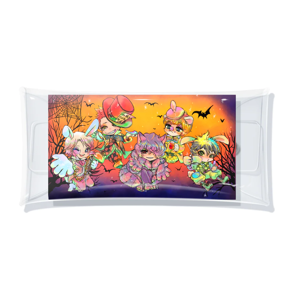 群青のはなまるハロウィン2023 ハロウィンアリス Clear Multipurpose Case