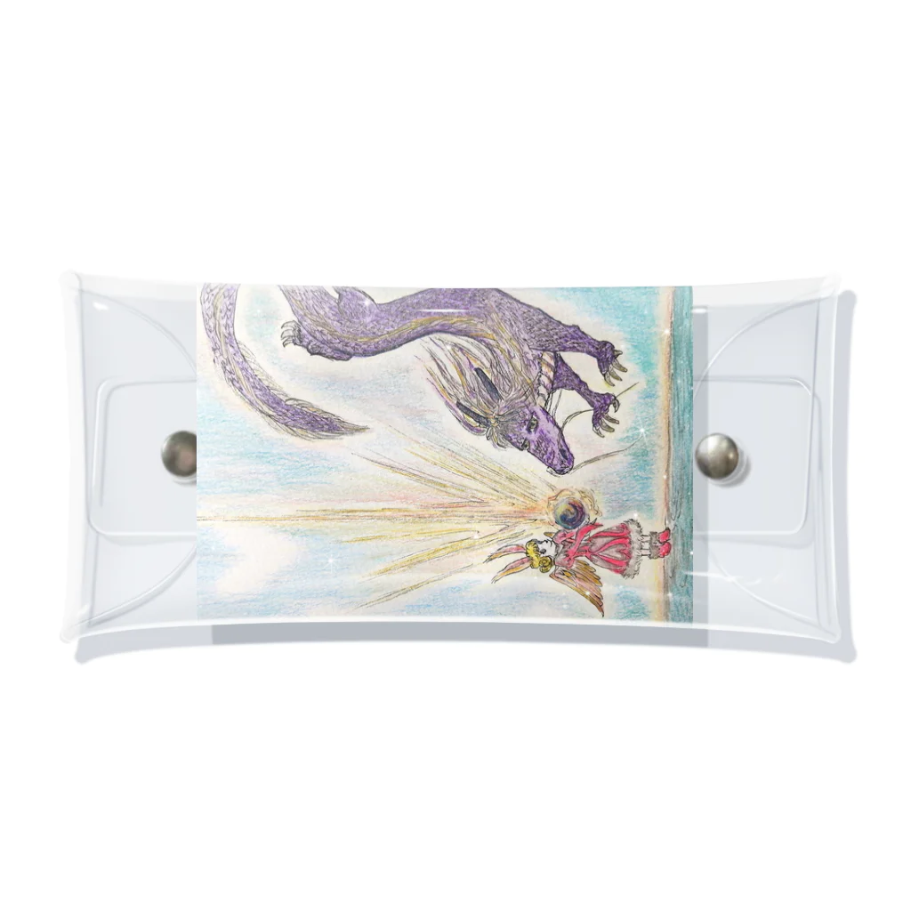 Miyayan☆　癒やし絵カフェのラビ＆ドラゴン Clear Multipurpose Case