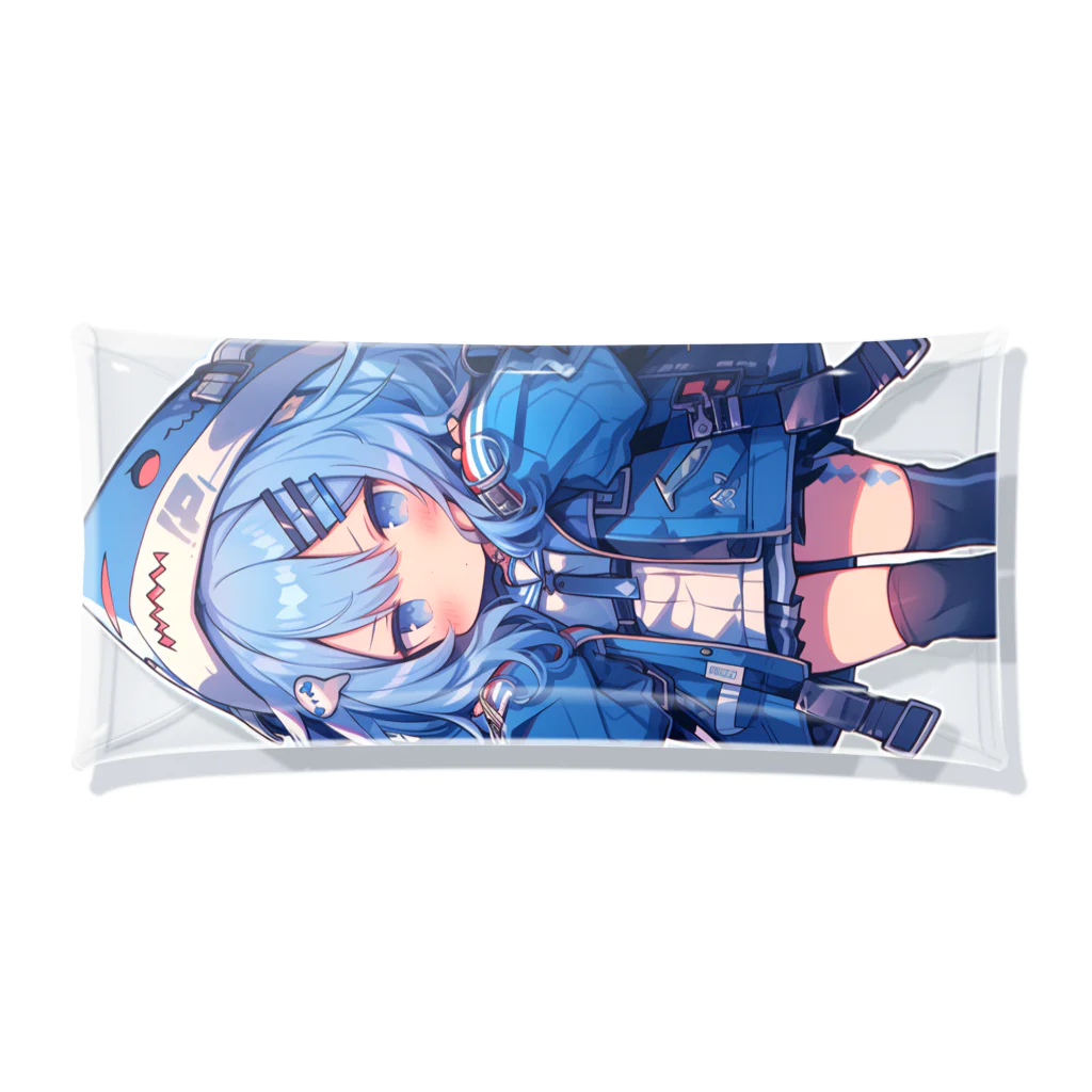 honoka_tのサメフードの美少女 Clear Multipurpose Case