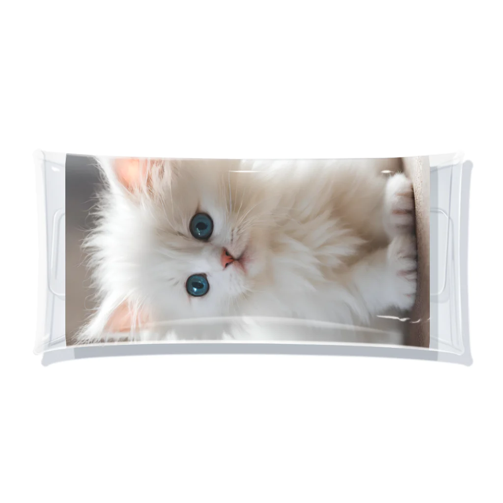 SkyBlueのキュートな子猫 Clear Multipurpose Case