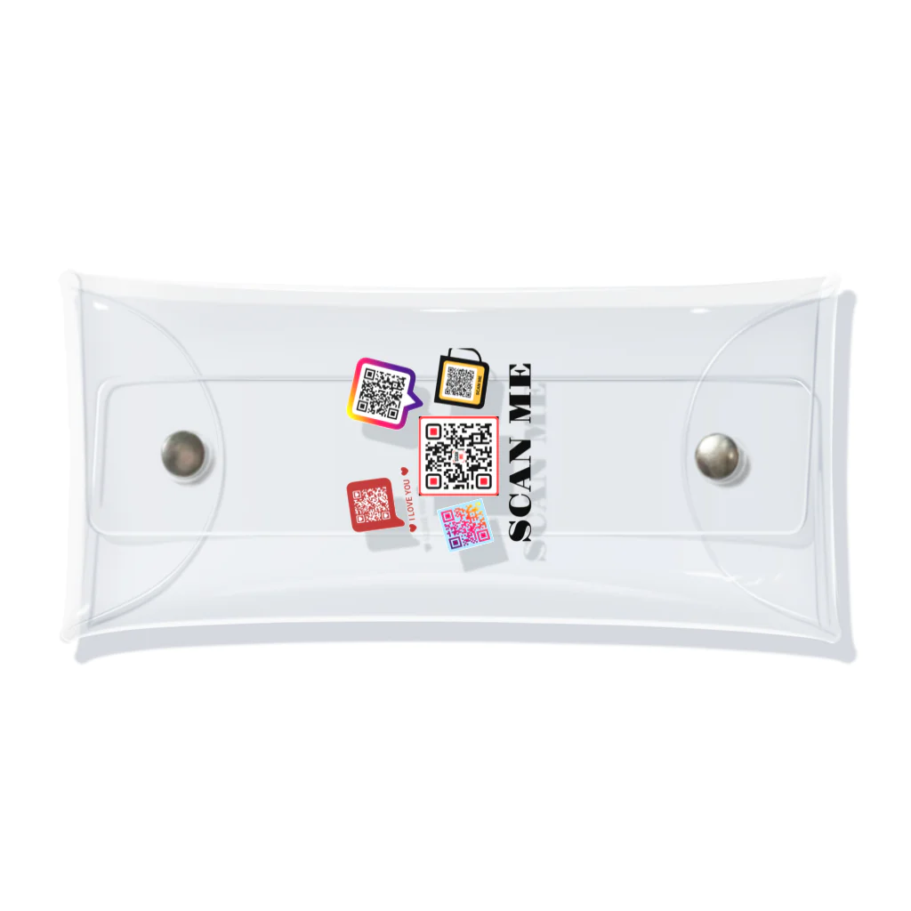 Studio L.O.LのSCAN ME いっぱいのQRコード Clear Multipurpose Case