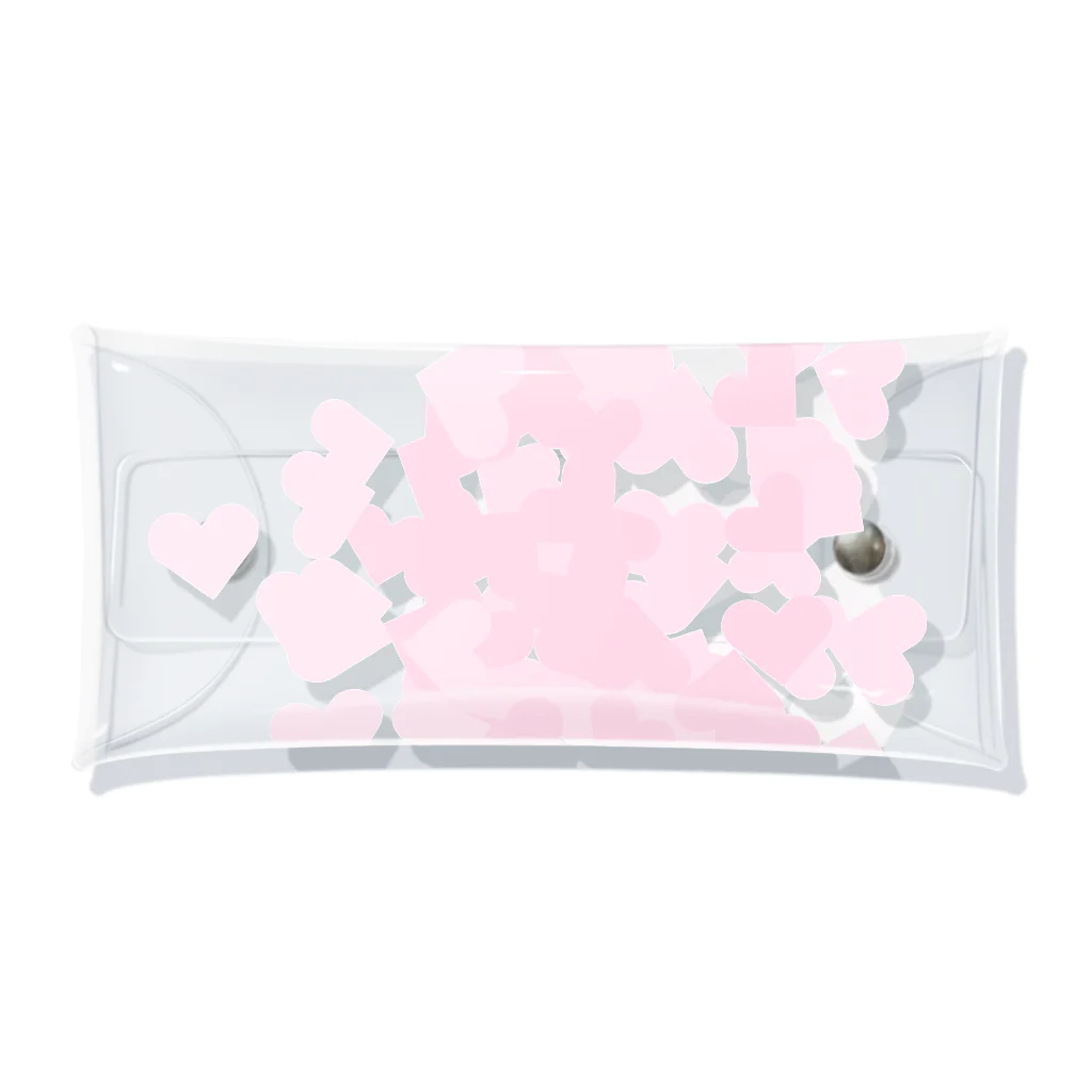 Drecome_Designの【積もったheart mark】百のハート♡飴霰(あめあられ) Clear Multipurpose Case