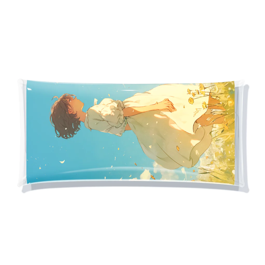 AQUAMETAVERSEのそよ風の中にいる女性　なでしこ1478 Clear Multipurpose Case