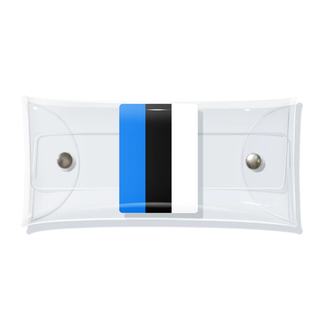 お絵かき屋さんのエストニアの国旗 クリアマルチケース