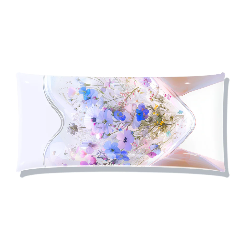 AQUAMETAVERSEのクリスタルの中に押し花がある　なでしこ1478 Clear Multipurpose Case