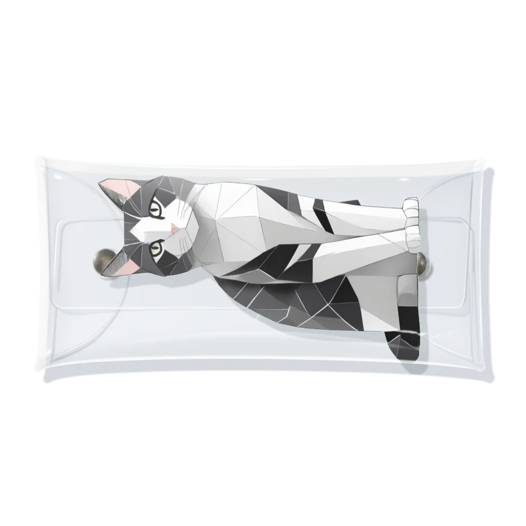 designinglab-itemsの日本の猫　ハチワレさん Clear Multipurpose Case