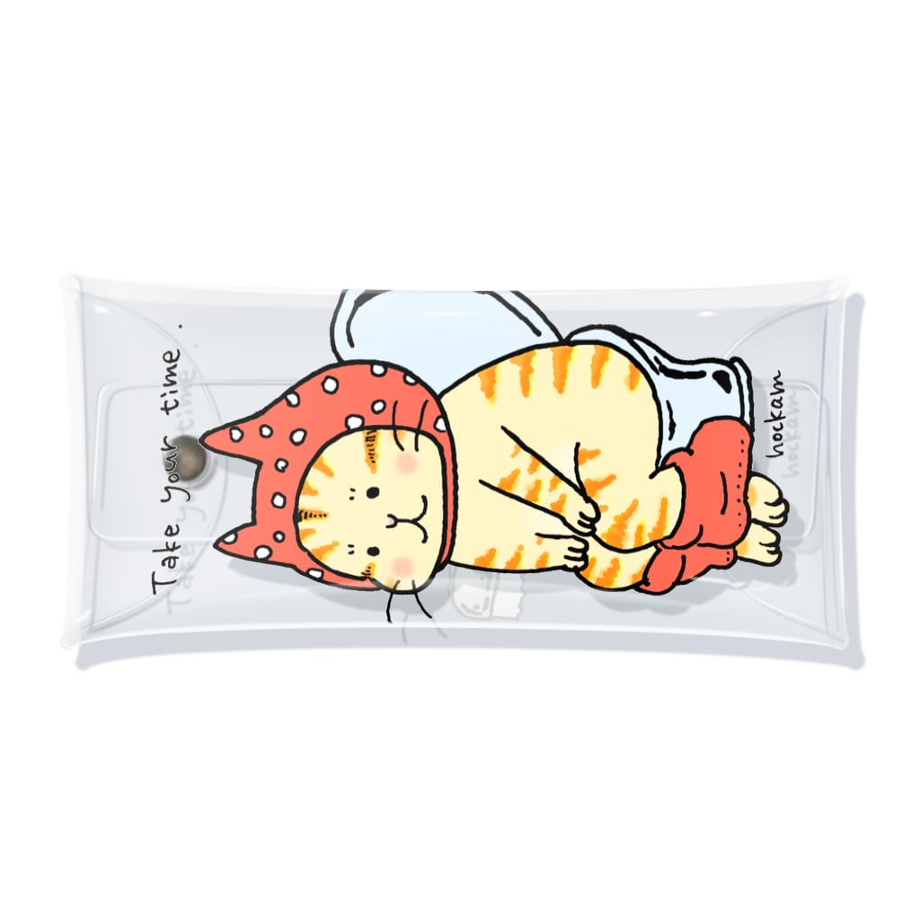 ほっかむねこ屋（アトリエほっかむ）のトイレねこ　オレンジ Clear Multipurpose Case