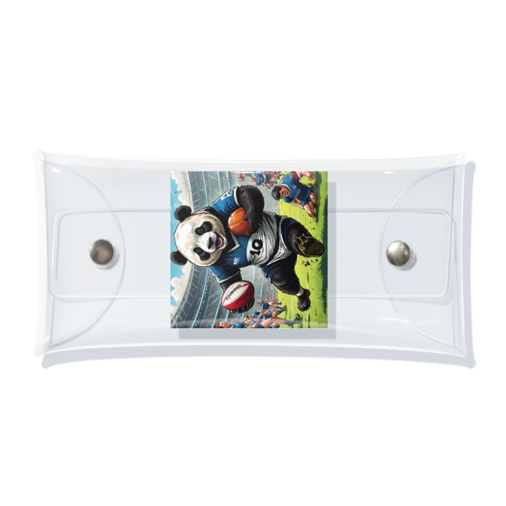 Panda Art Galleryのラグビーパンダ Clear Multipurpose Case