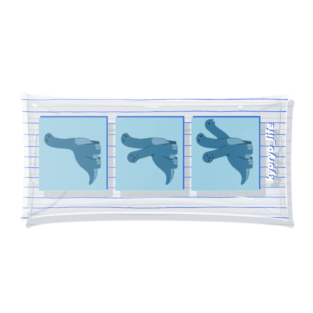 ningen_lifeのkyoryu_life（遺伝子組み換え）/マルチケース Clear Multipurpose Case