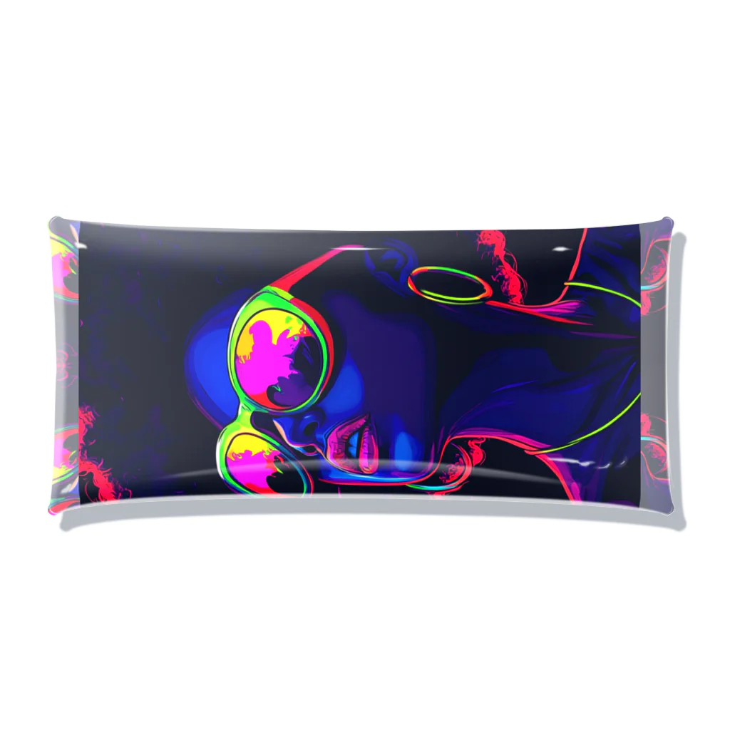 ★Kira★Spice Up Your Life★の【ネオンアフロガール】 Clear Multipurpose Case