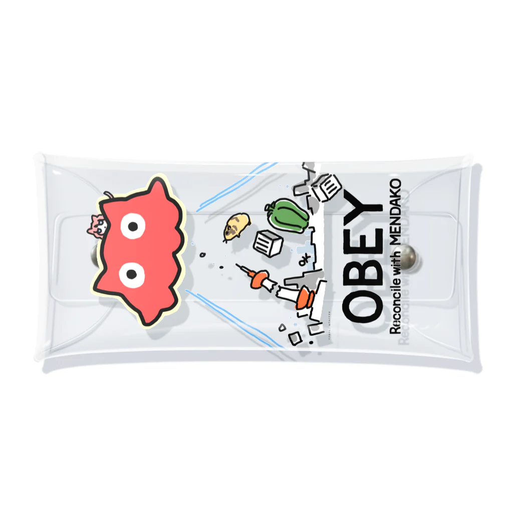 ねずみのすきまのめんだこちゃん OBEY (淡色用)  Clear Multipurpose Case